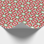 Roter, grüner abstrakter Star Geschenkpapier (Ecke)