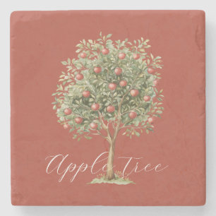 Roter Grüner Apfelbaum Steinuntersetzer