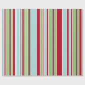Roter, grüner, blauer und brauner Streifen Geschenkpapier (Flach)
