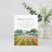 'Roter grüner Blauer Weingarten' Einladung (Stehend Vorderseite)