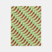 Roter grüner Chili Chile Pfeffer Gemüsepflanze Fei Fleecedecke (Vorderseite)