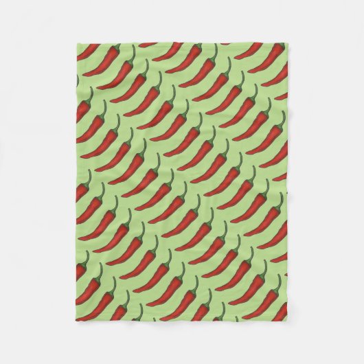 Roter grüner Chili Chile Pfeffer Gemüsepflanze Fei Fleecedecke (Vorderseite)