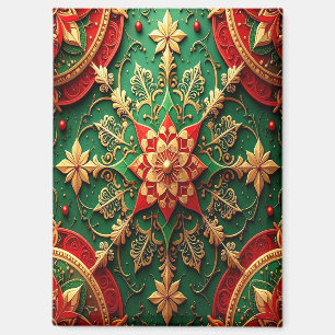 Roter grüner dekorativer Weihnachts-Feiertagsmagne Magnet