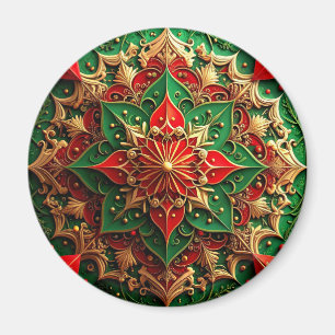 Roter grüner dekorativer Weihnachts-Feiertagsmagne Magnet