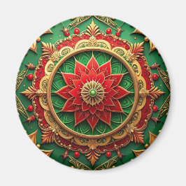 Roter grüner dekorativer Weihnachts-Feiertagsmagne Magnet