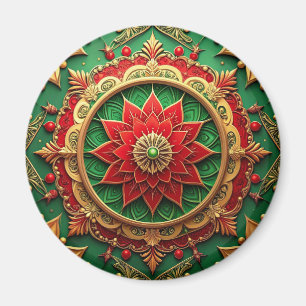 Roter grüner dekorativer Weihnachts-Feiertagsmagne Magnet