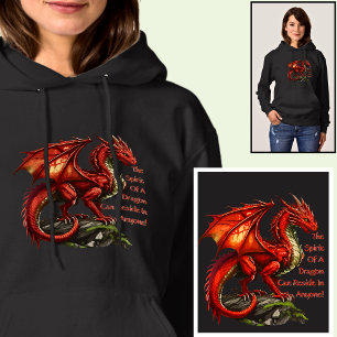 Roter grüner Drache, Geist kann in jedem leben Hoodie