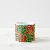 Roter grüner Feiertags-Gothic-Espresso-Becher Espressotasse (Vorderseite)