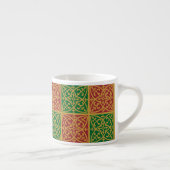 Roter grüner Feiertags-Gothic-Espresso-Becher Espressotasse (Rechts)