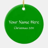 Roter grüner Holly Anfangsbuchstabe S Weihnachtsba Keramikornament (Hinten)