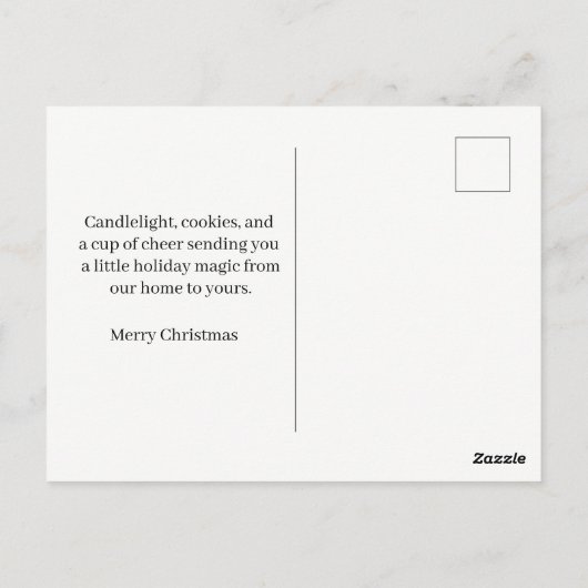 Roter & Grüner Kerzenlicht mit Keksen Weihnachten Postkarte (Rückseite)