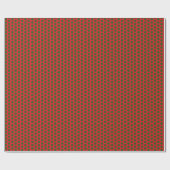 Roter grüner Kreis Dot Abstrakte Wasserfarbe Geschenkpapier (Flach)
