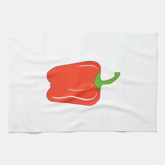 Roter Grüner Pfeffer. Ganz Geschirrtuch (Horizontal)