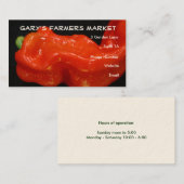 Roter Grüner Pfeffer Visitenkarte (Vorne/Hinten)