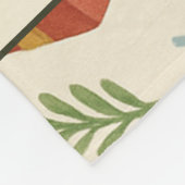 Roter grüner Pine und Berry Floral Holiday Fleecedecke (Ecke)