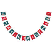 Roter Grüner Rentier Merry Xmas Party Wimpelkette (Alle)