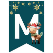 Roter Grüner Rentier Merry Xmas Party Wimpelkette (Erste Fahne)