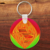 Roter grüner Schlüsselanhänger (Vorderseite)