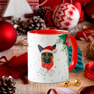 Roter grüner süßer deutscher Schäferhund Besitzer  Tasse