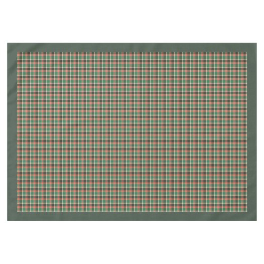 Roter Grüner Tartan Festivals Ansammlung Tischdecke (Vorderseite (Horizontal))