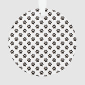 Roter grüner Tartan Karierter Hund Foto Ornament (Rückseite)