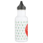 Roter & Grüner Weihnachtsbaum Edelstahlflasche (Links)