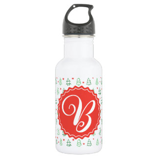 Roter & Grüner Weihnachtsbaum Edelstahlflasche