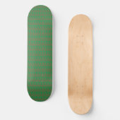 Roter grüner Weihnachtsstrumpf auf grünem Rot Skateboard (Vorderseite)