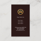 Roter Grunge Golden Borders Taxi Chauffeur Visitenkarte (Rückseite)