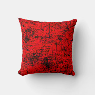 Roter Grunge Kissen