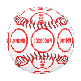 Roter Gummi-Briefmarke Baseball