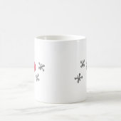 Roter Gummiball und Jacke Kaffeetasse (Mittel)
