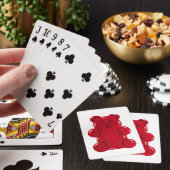 Roter Gummibär Spielkarten (In Situ)