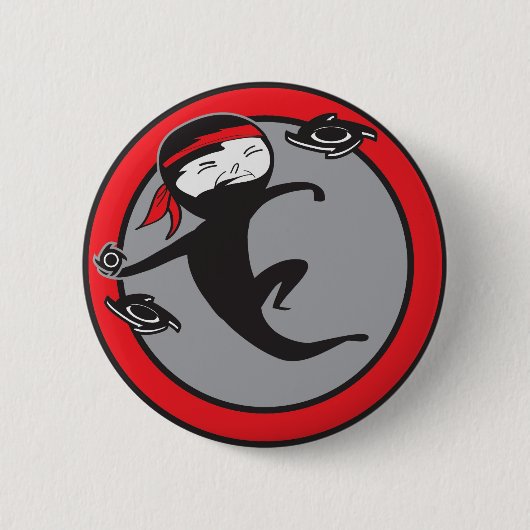 Roter Gurt-Knopf Button (Vorderseite)