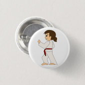 Roter Gurt-Mädchen-Knopf Button (Vorne & Hinten)