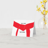 Roter Gürtel für Kampfkunst Karte (Gelbe Blume)