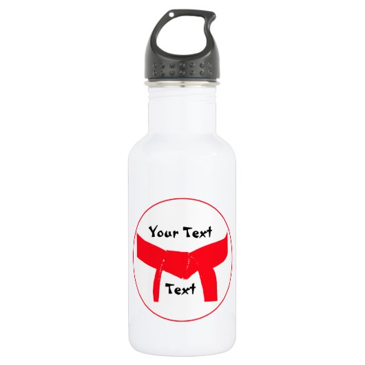 Roter Gürtel für Kampfkunst Trinkflasche (Vorderseite)
