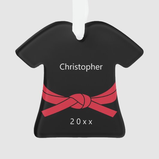 Roter Gürtel Karate Ornament (Vorderseite)