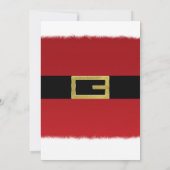 Roter Gürtel Weihnachtsmann Weihnachten Einladunge Einladung (Rückseite)