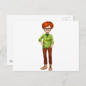 Roter Haar Postkarte (Vorne/Hinten)