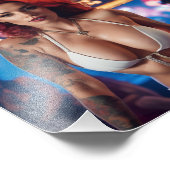 Roter Haar Weißer Bikini Giro del Malcantone Fotodruck (Ecke)