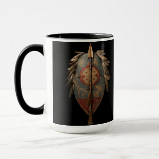 Roter Habichts Schild und Lanze Tasse