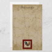 Roter Hahn Briefpapier (Vorne/Hinten)