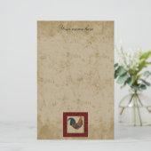 Roter Hahn Briefpapier (Stehend Vorderseite)