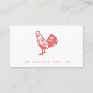 Roter Hahn Farmhaus Bistro Logo Professional Visitenkarte