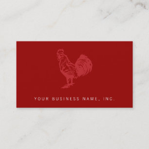 Roter Hahn Farmhaus Bistro Logo Professional Visitenkarte