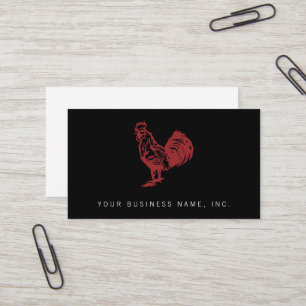 Roter Hahn Farmhaus Bistro Logo Professional Visitenkarte