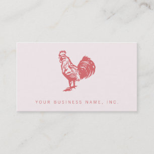 Roter Hahn Farmhaus Bistro Logo Professional Visitenkarte