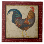 Roter Hahn Fliese (Vorderseite)