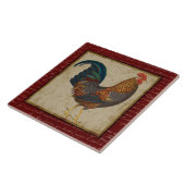 Roter Hahn Fliese (Seite)